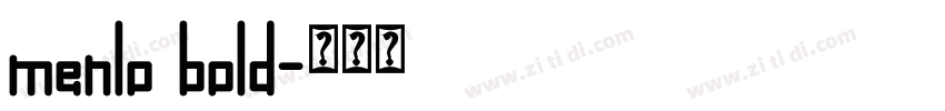 menlo bold字体转换